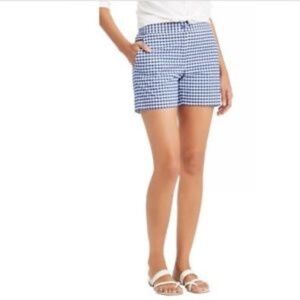 Lacoste women's gingham shorts blue white size 34 Great condition